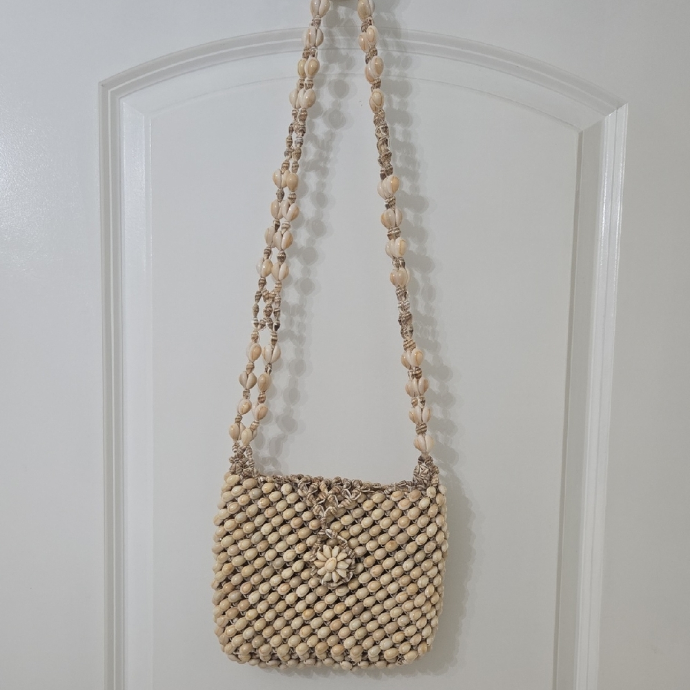 Vintage Handmade Cowrie Shell Bag